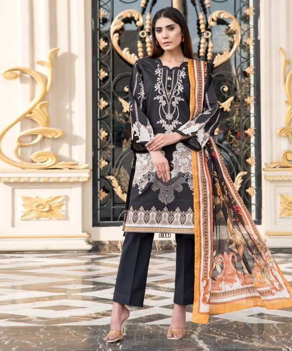 3PC Printed Lawn Suit for Ladies – Unstitched Summer Collection D#2202