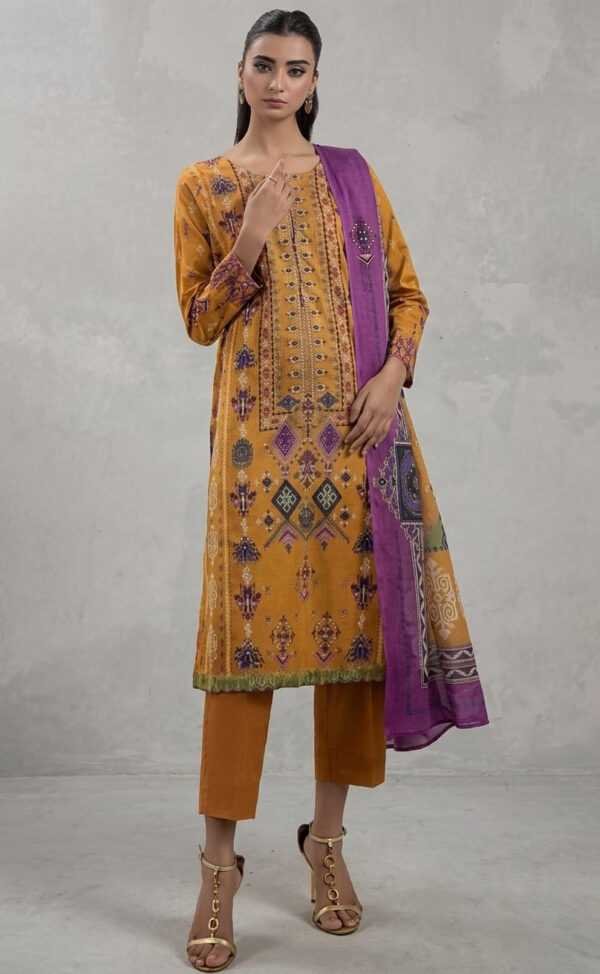 3PC Printed Lawn Suit for Ladies – Unstitched Summer Collection D#2244