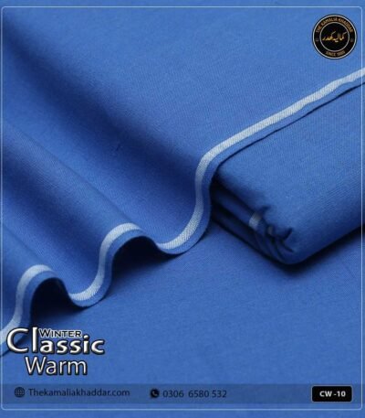 Original ClassicWarm Kamalia Khaddar unstitched suit from the winter collection showing rich texture and vibrant colors