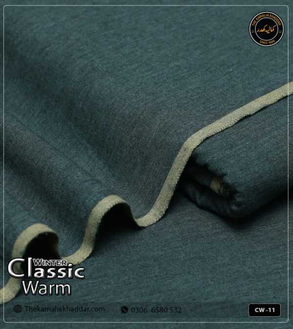 Original ClassicWarm Kamalia Khaddar unstitched suit from the winter collection showing rich texture and vibrant colors