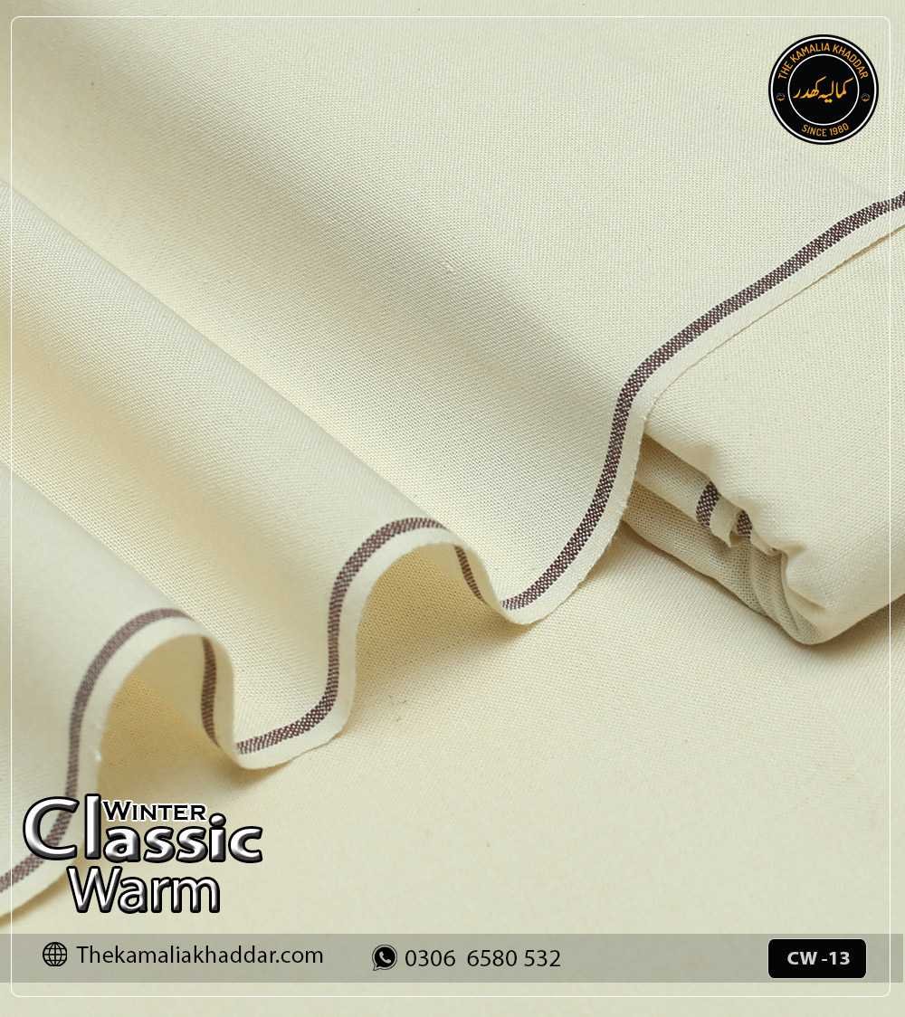 classicwarm-original-kamalia-khaddar-winter-collection-CW--13 Original ClassicWarm Kamalia Khaddar unstitched suit from the winter collection showing rich texture and vibrant colors