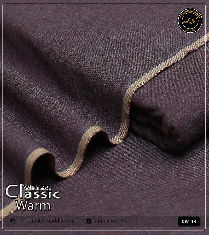 Shipment Tracking 40 Original ClassicWarm Kamalia Khaddar unstitched suit from the winter collection showing rich texture and vibrant colors
