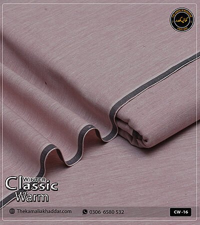 Original ClassicWarm Kamalia Khaddar unstitched suit from the winter collection showing rich texture and vibrant colors