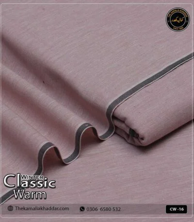 Original ClassicWarm Kamalia Khaddar unstitched suit from the winter collection showing rich texture and vibrant colors