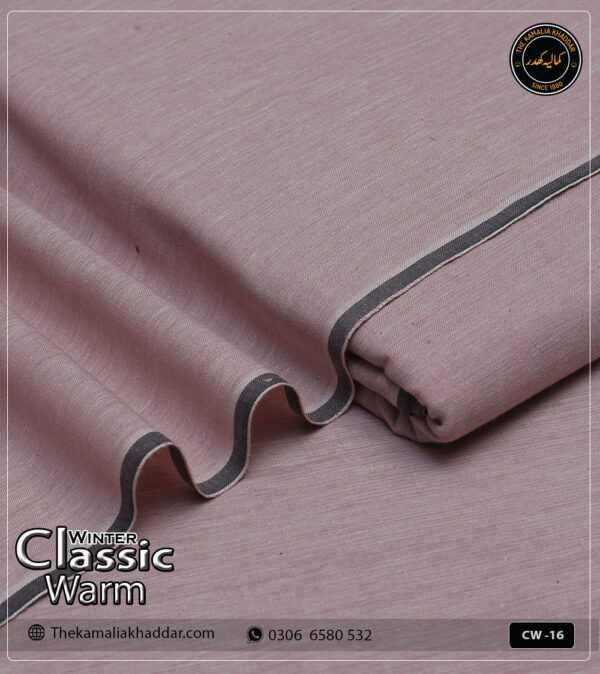 Original ClassicWarm Kamalia Khaddar unstitched suit from the winter collection showing rich texture and vibrant colors