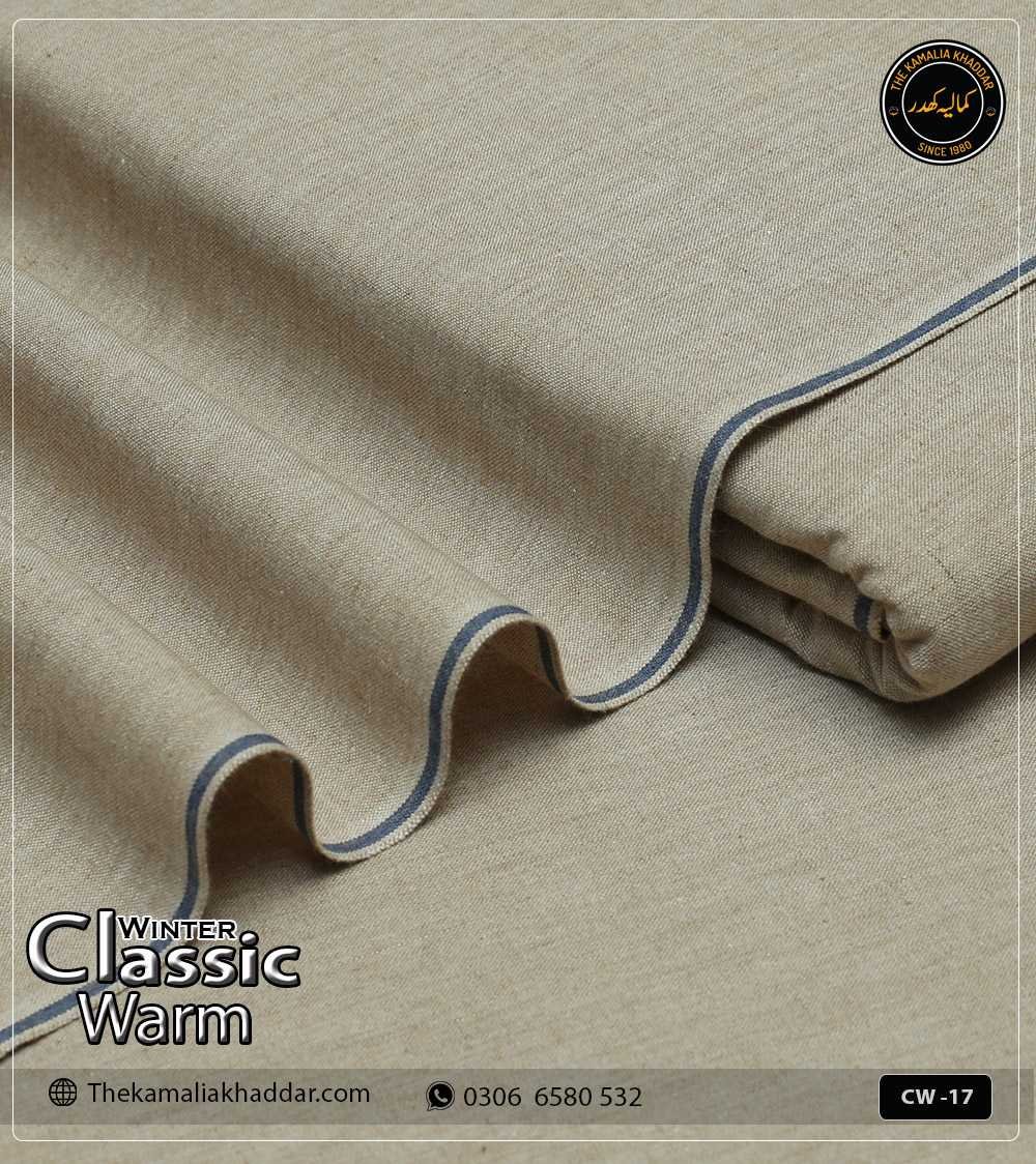 classicwarm-original-kamalia-khaddar-winter-collection-CW--17 Original ClassicWarm Kamalia Khaddar unstitched suit from the winter collection showing rich texture and vibrant colors