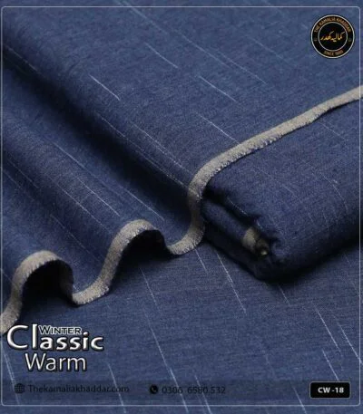 Original ClassicWarm Kamalia Khaddar unstitched suit from the winter collection showing rich texture and vibrant colors