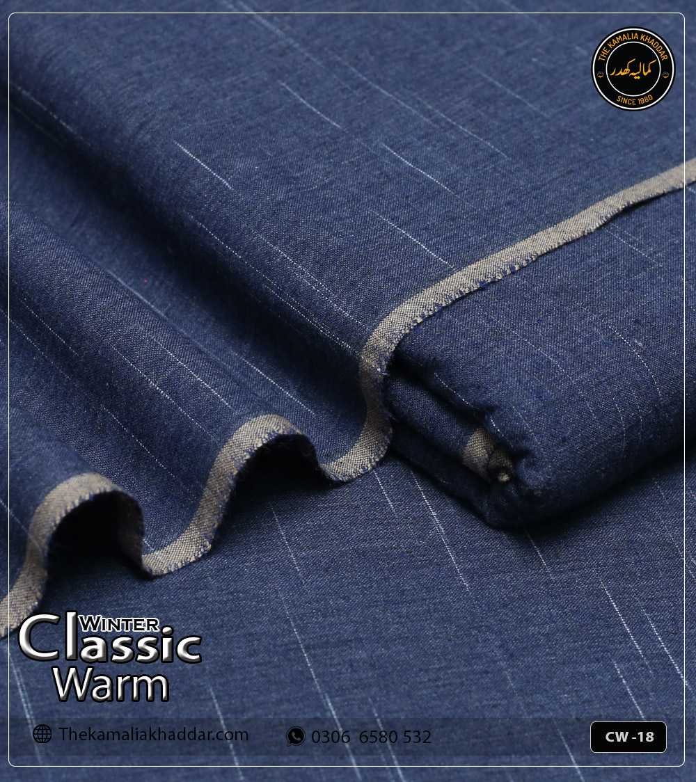 classicwarm-original-kamalia-khaddar-winter-collection-CW--18 Original ClassicWarm Kamalia Khaddar unstitched suit from the winter collection showing rich texture and vibrant colors