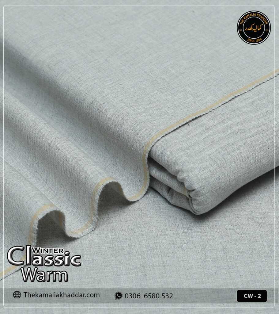 Shipment Tracking 34 Original ClassicWarm Kamalia Khaddar unstitched suit from the winter collection showing rich texture and vibrant colors