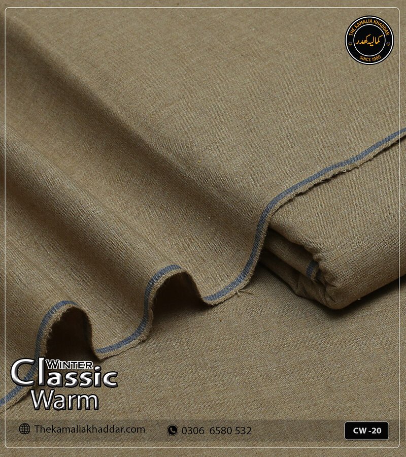 Shipment Tracking 34 Original ClassicWarm Kamalia Khaddar unstitched suit from the winter collection showing rich texture and vibrant colors