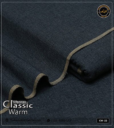 Original ClassicWarm Kamalia Khaddar unstitched suit from the winter collection showing rich texture and vibrant colors