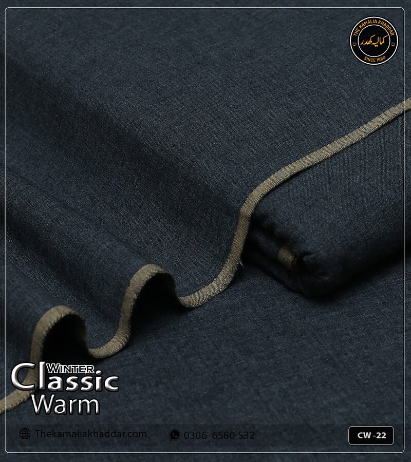 Shipment Tracking 32 Original ClassicWarm Kamalia Khaddar unstitched suit from the winter collection showing rich texture and vibrant colors