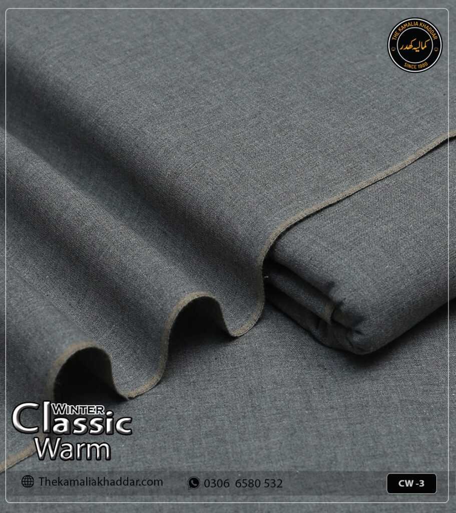 Shipment Tracking 33 Original ClassicWarm Kamalia Khaddar unstitched suit from the winter collection showing rich texture and vibrant colors