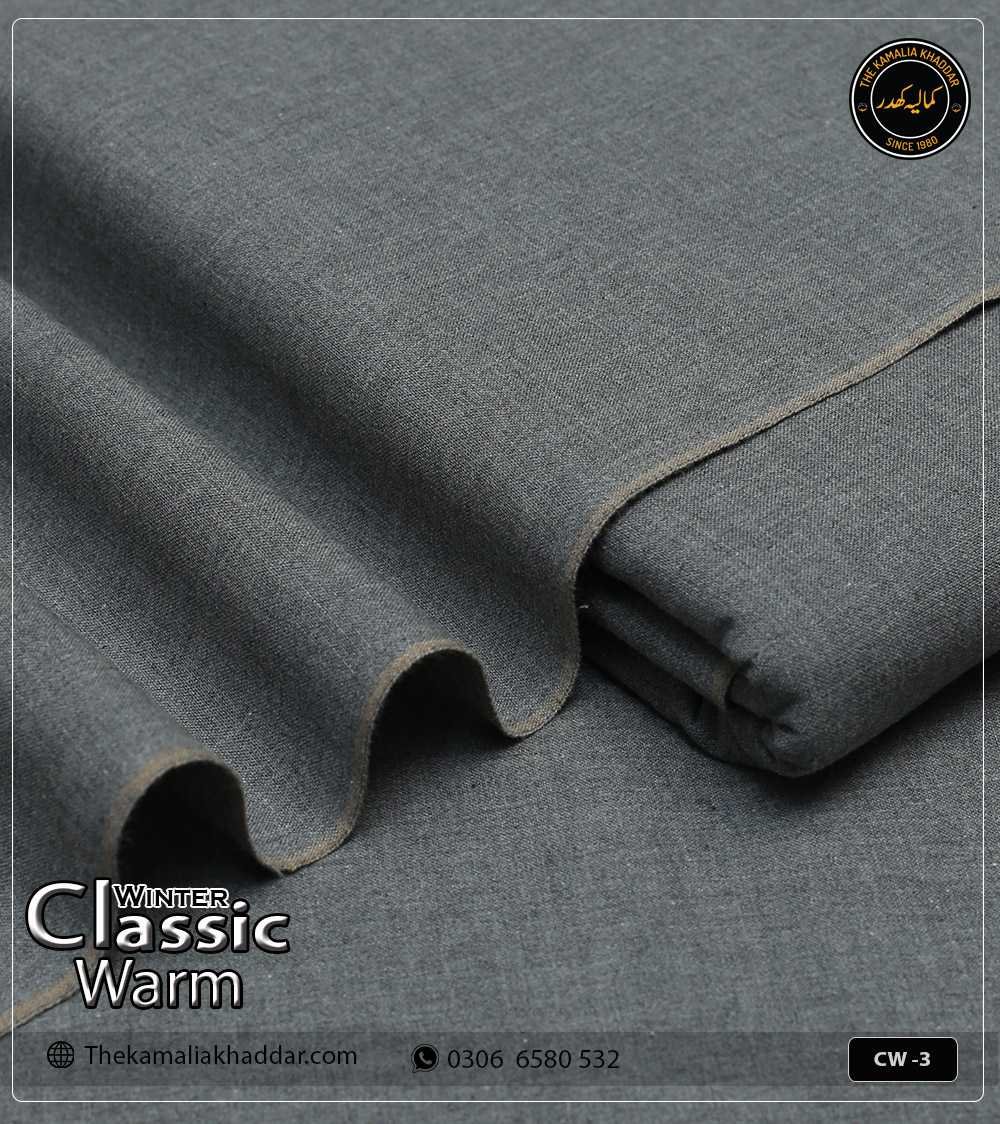classicwarm-original-kamalia-khaddar-winter-collection-CW--3 Original ClassicWarm Kamalia Khaddar unstitched suit from the winter collection showing rich texture and vibrant colors