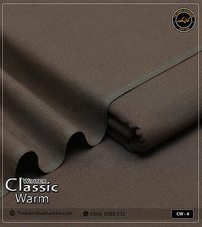 Original ClassicWarm Kamalia Khaddar unstitched suit from the winter collection showing rich texture and vibrant colors