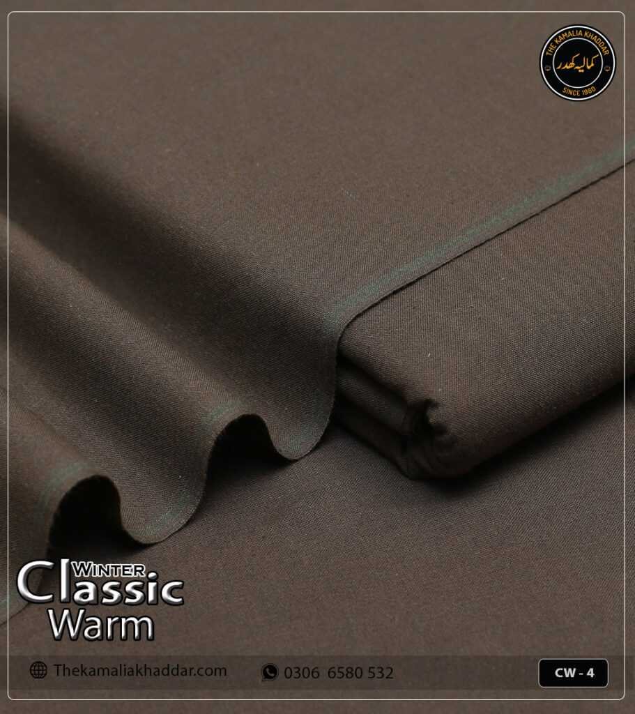 Shipment Tracking 32 Original ClassicWarm Kamalia Khaddar unstitched suit from the winter collection showing rich texture and vibrant colors