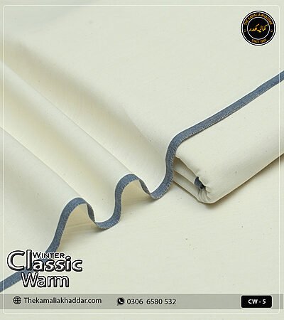 Original ClassicWarm Kamalia Khaddar unstitched suit from the winter collection showing rich texture and vibrant colors