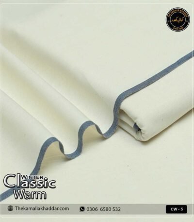 Original ClassicWarm Kamalia Khaddar unstitched suit from the winter collection showing rich texture and vibrant colors
