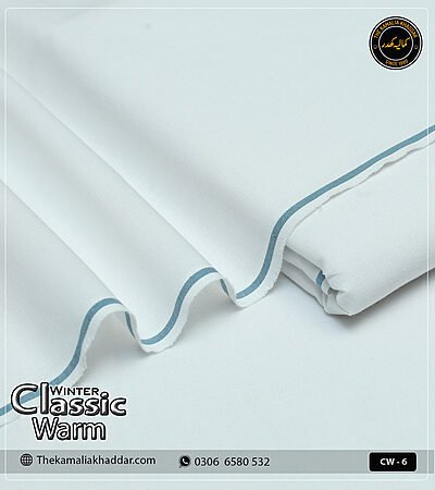 Original ClassicWarm Kamalia Khaddar unstitched suit from the winter collection showing rich texture and vibrant colors