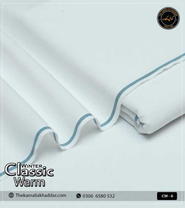 Original ClassicWarm Kamalia Khaddar unstitched suit from the winter collection showing rich texture and vibrant colors