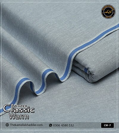 Original ClassicWarm Kamalia Khaddar unstitched suit from the winter collection showing rich texture and vibrant colors