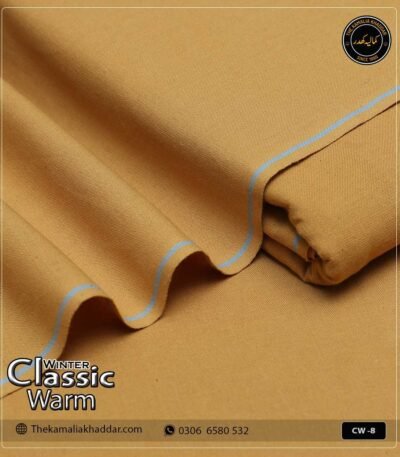 Original ClassicWarm Kamalia Khaddar unstitched suit from the winter collection showing rich texture and vibrant colors