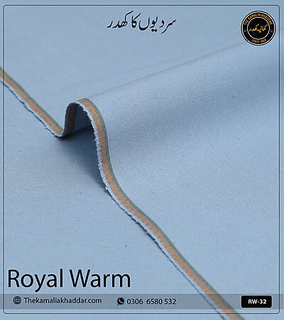 Royal Warm Pure Cotton Kamalia Khaddar Winter Fabric Suit