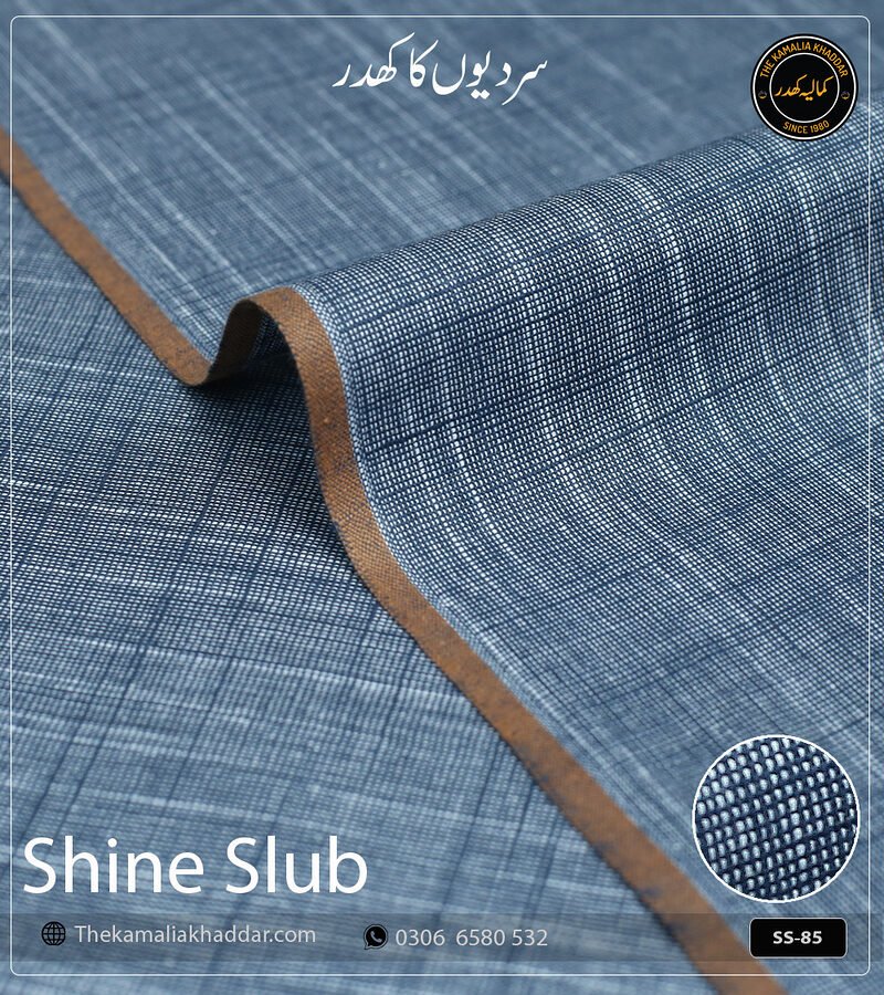 Shipment Tracking 26 Original SHINE SLUB Kamalia Khaddar unstitched winter suit showcasing unique textured shine and colors.