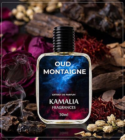 Oud Montaigne Perfume by Kamalia Fragrances - 50ml Long-Lasting EDP bottle