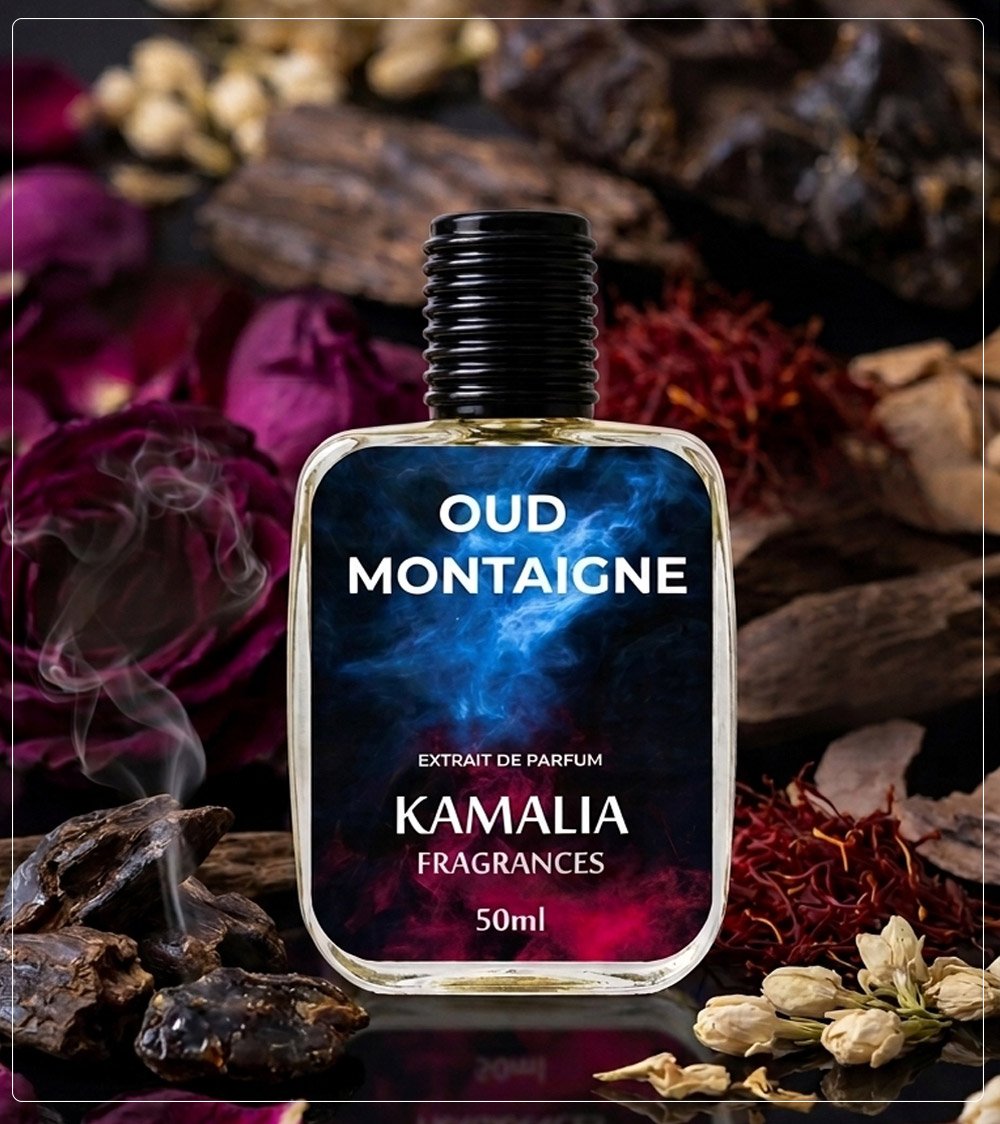 oud-montaigne Oud Montaigne Perfume by Kamalia Fragrances – Long-Lasting Rich Leather & Warm Amber EDP - Image 1
