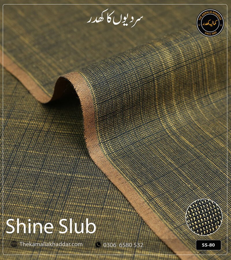 Shipment Tracking 31 Original SHINE SLUB Kamalia Khaddar unstitched winter suit showcasing unique textured shine and colors.