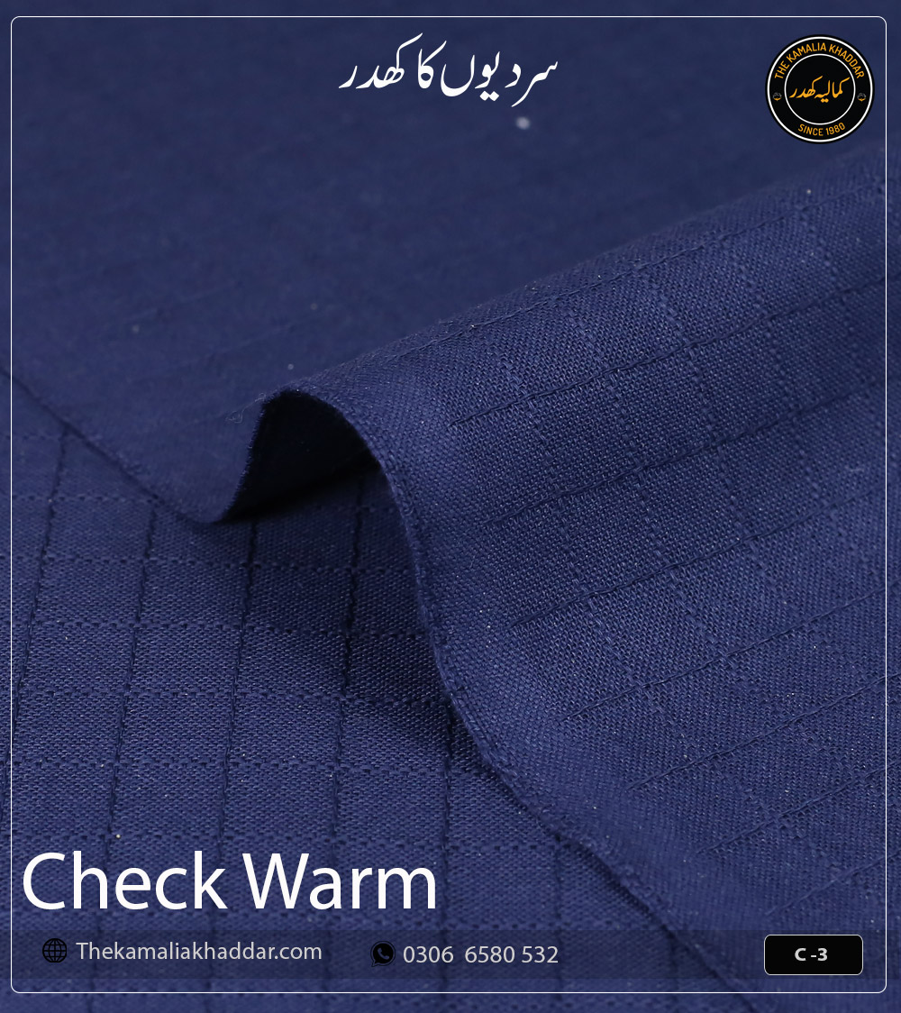C-3 Check Warm | Kamalia Khaddar Winter Collection | C-3 - Image 1