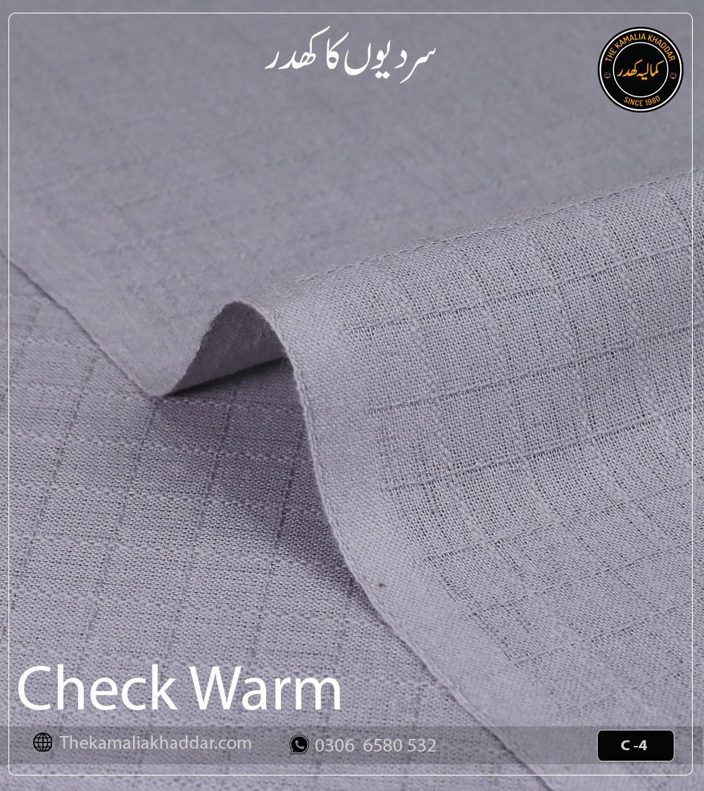 C-4 Check Warm | Kamalia Khaddar Winter Collection | C-4 - Image 1