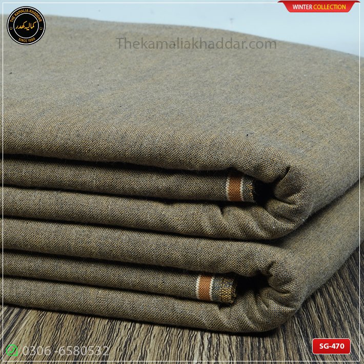 SG-470 Premium Plus Kamalia Khaddar Winter Double Goli in White – Original Kamalia Khaddar winter fabric