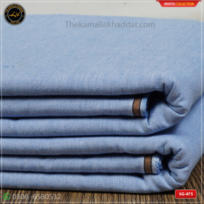 SG-475 Premium Plus Kamalia Khaddar Winter Double Goli in White – Original Kamalia Khaddar winter fabric