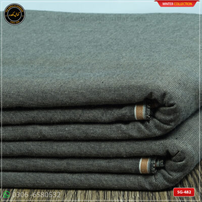 SG-482 Premium Plus Kamalia Khaddar Winter Double Goli in White – Original Kamalia Khaddar winter fabric