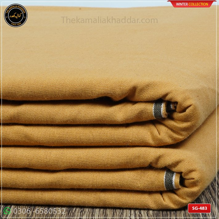 SG-483 Premium Plus Kamalia Khaddar Winter Double Goli in White – Original Kamalia Khaddar winter fabric
