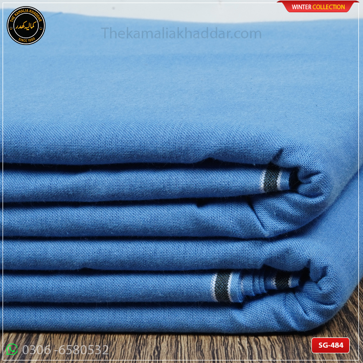 SG-484 Premium Plus Kamalia Khaddar Winter Double Goli in White – Original Kamalia Khaddar winter fabric