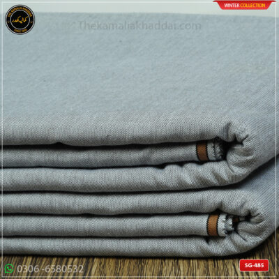 SG-485 Premium Plus Kamalia Khaddar Winter Double Goli in White – Original Kamalia Khaddar winter fabric