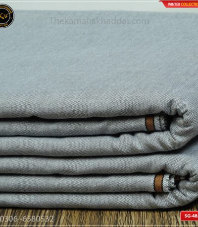 SG-485 Premium Plus Kamalia Khaddar Winter Double Goli in White – Original Kamalia Khaddar winter fabric