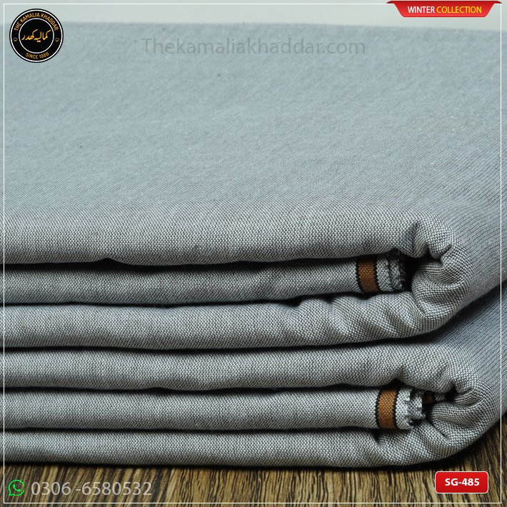 SG-485 Premium Plus Kamalia Khaddar Winter Double Goli in White – Original Kamalia Khaddar winter fabric