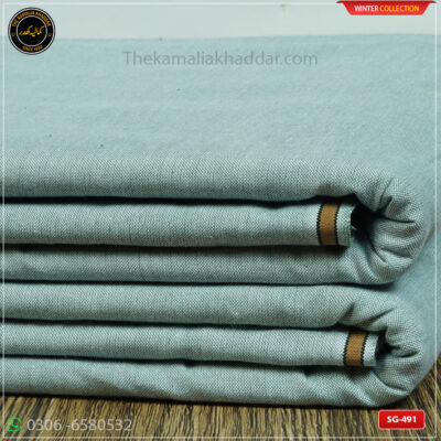 SG-491 Premium Plus Kamalia Khaddar Winter Double Goli in White – Original Kamalia Khaddar winter fabric