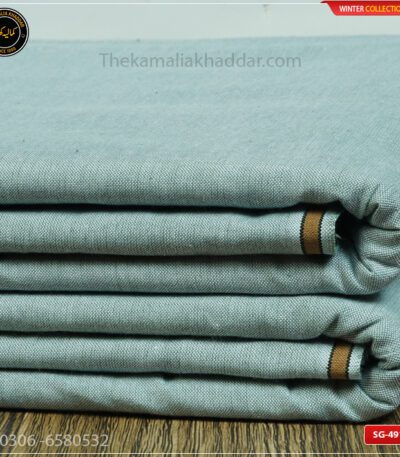 SG-491 Premium Plus Kamalia Khaddar Winter Double Goli in White – Original Kamalia Khaddar winter fabric