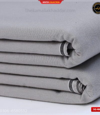 SG-488 Premium Plus Kamalia Khaddar Winter Double Goli in White – Original Kamalia Khaddar winter fabric