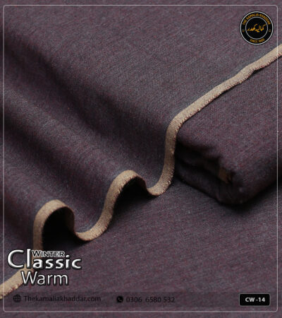 Original ClassicWarm Kamalia Khaddar unstitched suit from the winter collection showing rich texture and vibrant colors