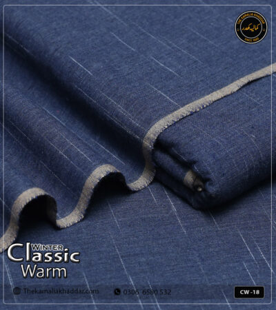 Original ClassicWarm Kamalia Khaddar unstitched suit from the winter collection showing rich texture and vibrant colors
