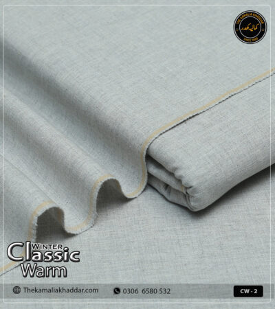 Original ClassicWarm Kamalia Khaddar unstitched suit from the winter collection showing rich texture and vibrant colors