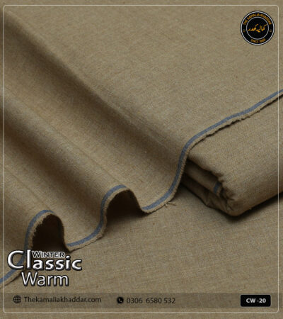 Original ClassicWarm Kamalia Khaddar unstitched suit from the winter collection showing rich texture and vibrant colors
