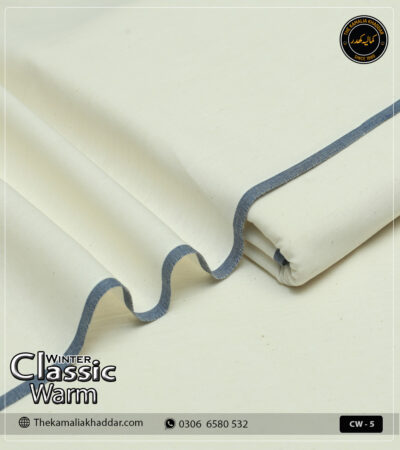 Original ClassicWarm Kamalia Khaddar unstitched suit from the winter collection showing rich texture and vibrant colors